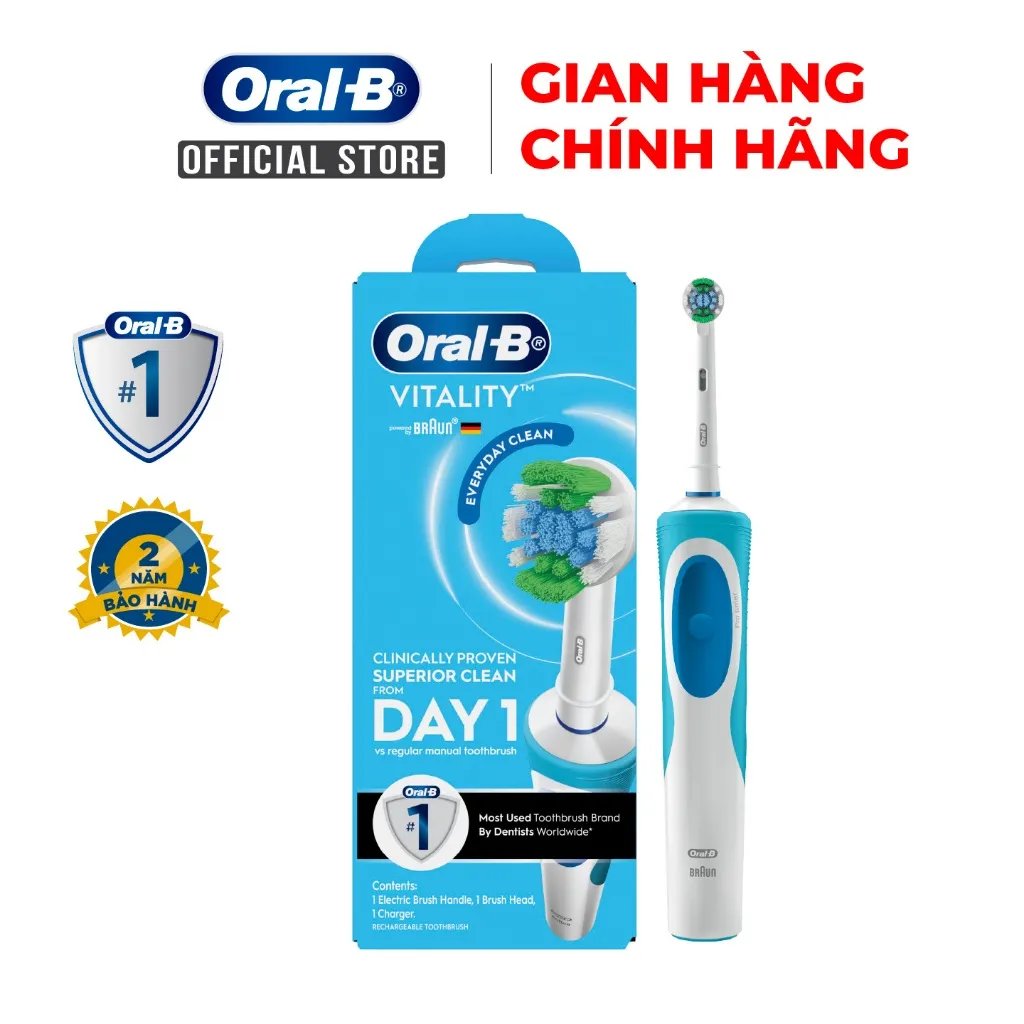 Ảnh Bàn chải đánh răng điện Oral-B Vitality Deep Clean D12.513-  Bảo hành 24 tháng 1