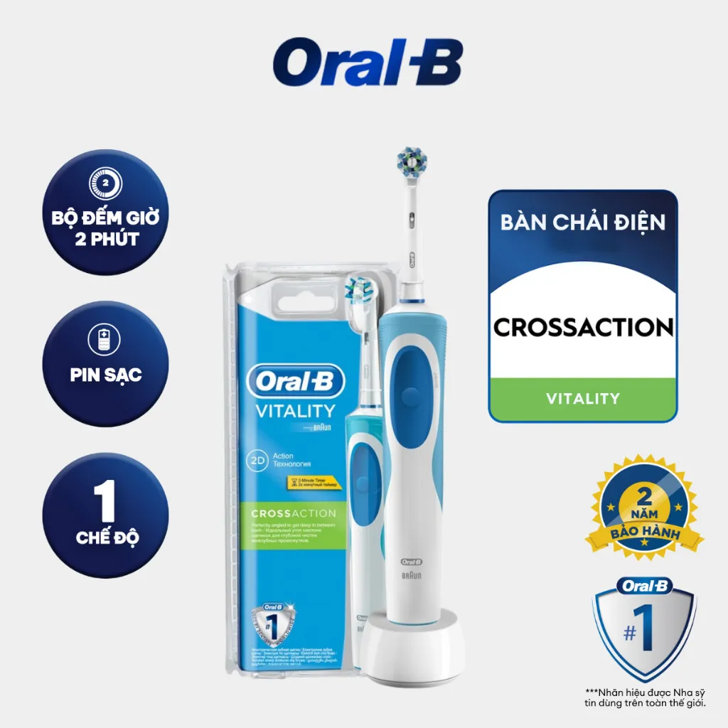 Ảnh Bàn chải đánh răng điện Oral-B Vitality Deep Clean D12.513-  Bảo hành 24 tháng 2