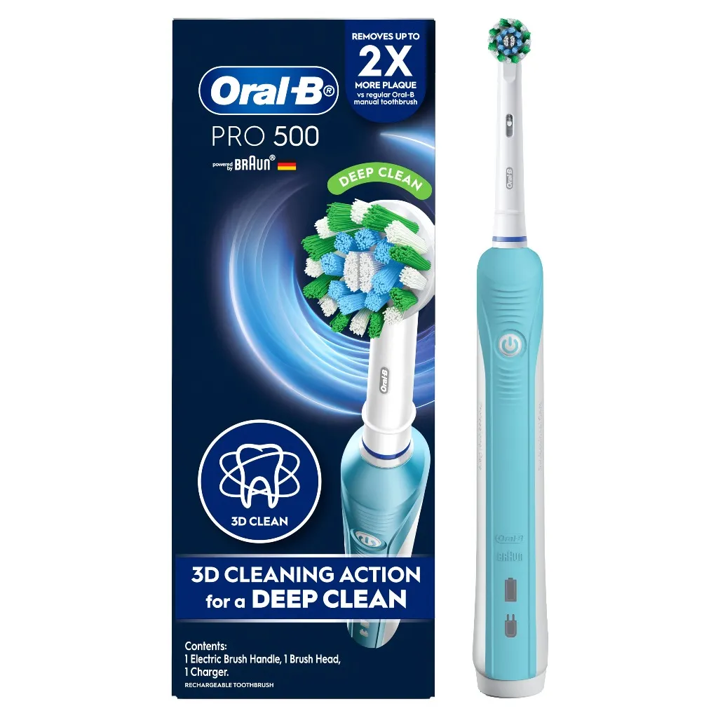 Ảnh Bàn chải đánh răng điện Oral-B Pro 500 D16.513 - Hàng chính hãng 100% Bảo hành 24 tháng 2