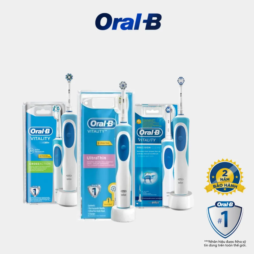 Ảnh Bàn chải đánh răng điện Oral-B Vitality,  Hàng chính hãng 100% Bảo hành 24 tháng 1