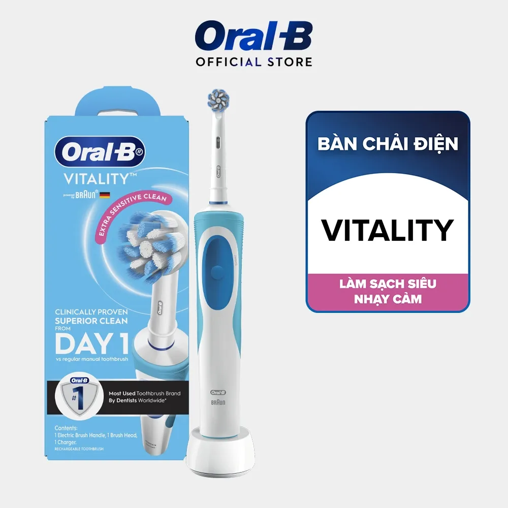 Ảnh Bàn chải đánh răng điện Oral-B Vitality,  Hàng chính hãng 100% Bảo hành 24 tháng 3
