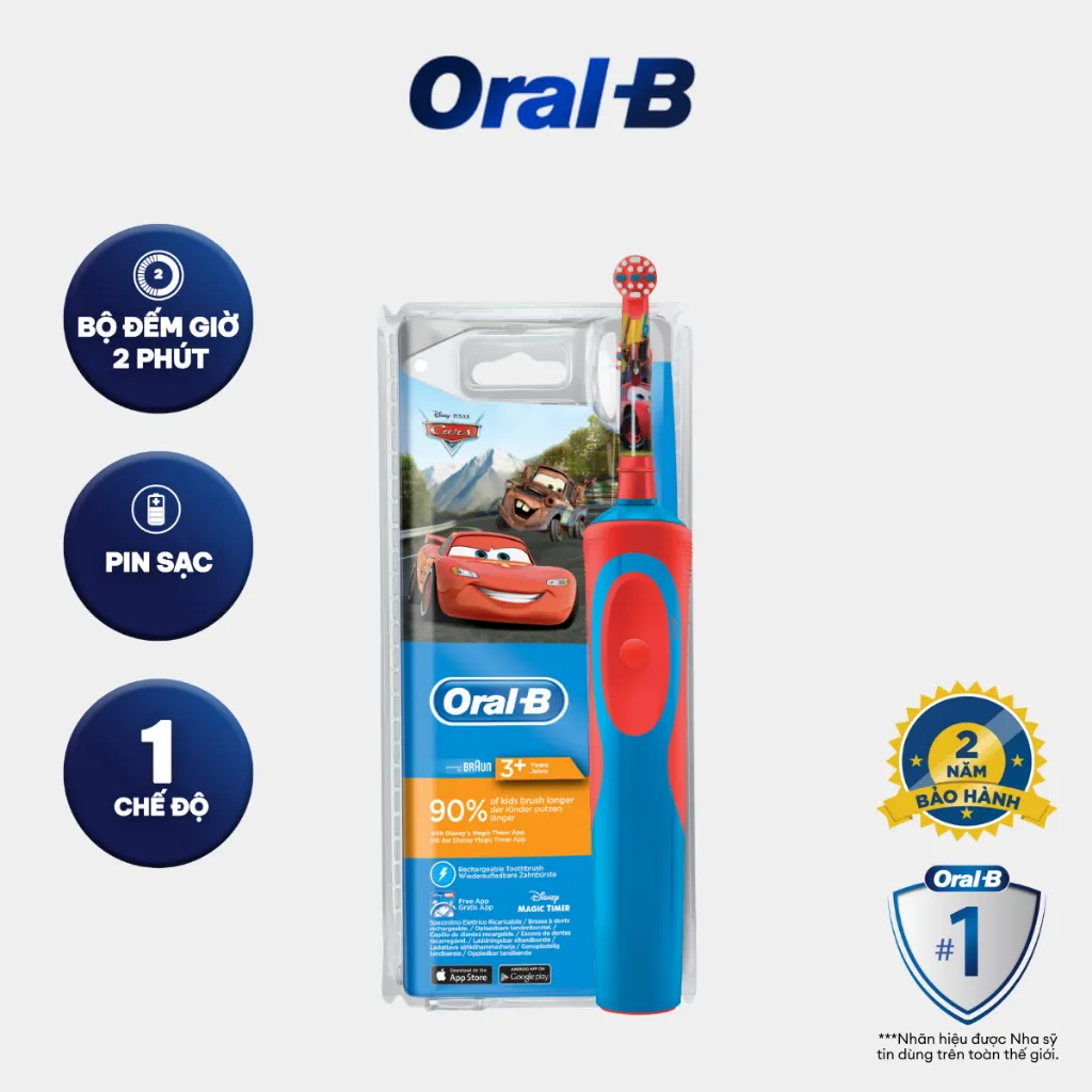 Ảnh Bàn chải đánh răng Oral-B, hàng chính hãng 100%, bảo hành 24 tháng. 3