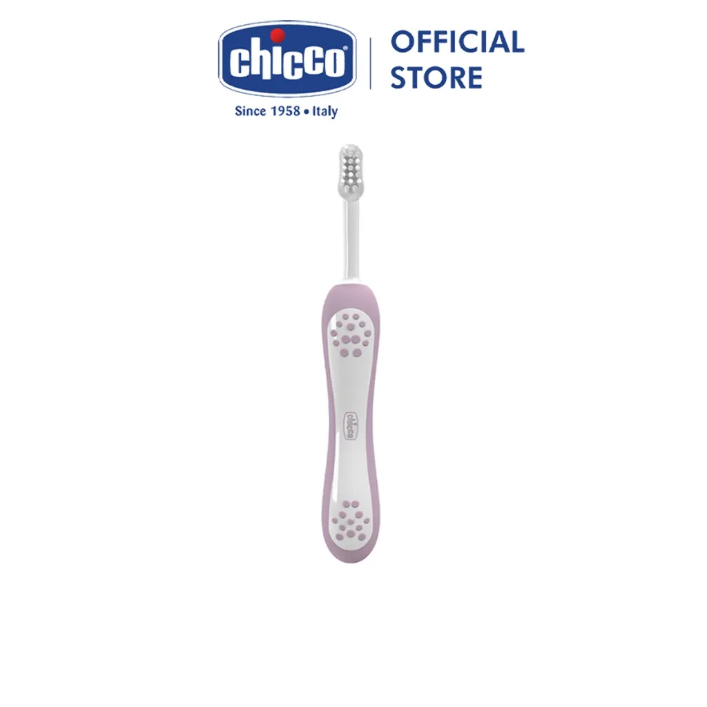 Ảnh Bàn chải đánh răng Tím hồng/Xanh biển Chicco 6-36M 1
