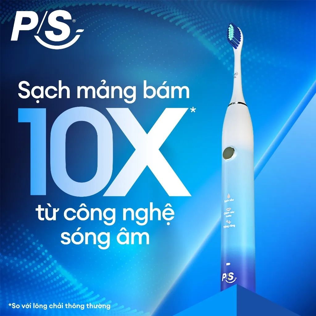 Ảnh Bàn Chải Điện P/S S100 PRO - Công Nghệ Sóng Âm, Chải Sạch Mảng Bám Tới 10X 3