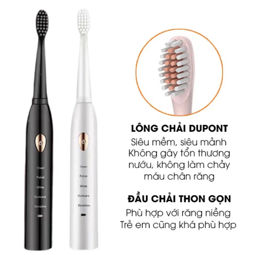 Ảnh Bàn chải điện HOKU X1 Pro, 5 chế độ đánh răng tự động, tặng kèm 4 đầu bàn chải chống nước IP7-BCD04 3