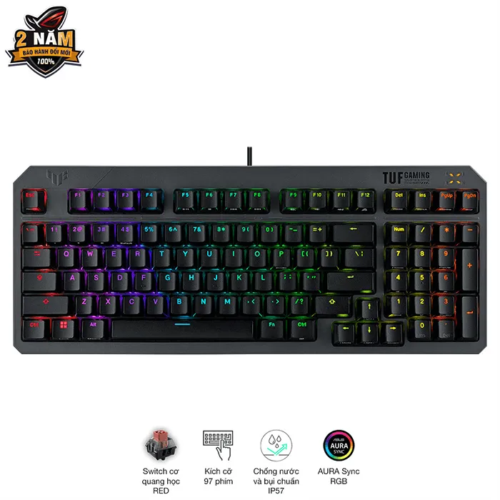 Ảnh Bàn phím ASUS TUF Gaming K3 Gen II Red Switch - 90MP0390-BKUA01 1