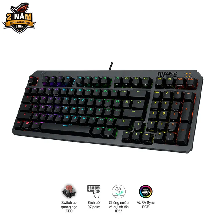 Ảnh Bàn phím ASUS TUF Gaming K3 Gen II Red Switch - 90MP0390-BKUA01 4