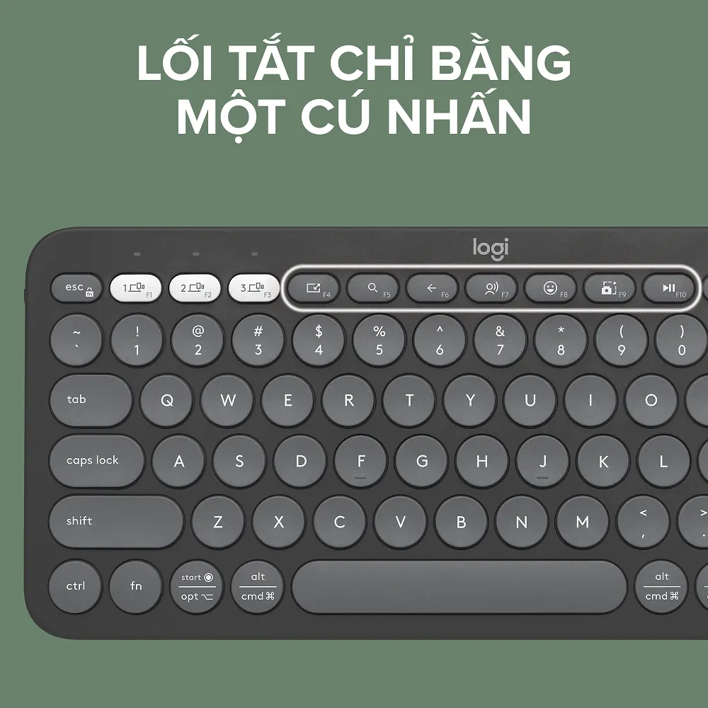 Ảnh Bàn phím Bluetooth Logitech K380s Pebble 2 - Đa thiết bị, Phím tắt tùy chỉnh, Mỏng nhẹ, Easy-Switch 4