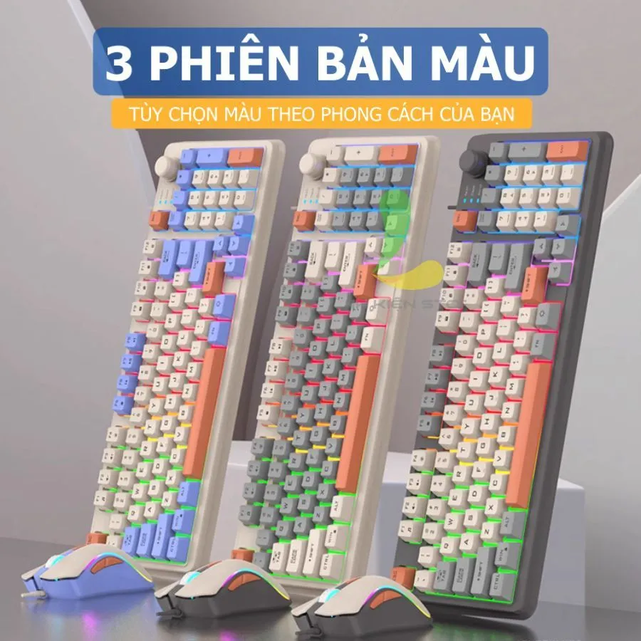 Ảnh Bàn phím chuột có dây gaming HOSAN xunfox K820 / K82 trang bị Led 7 màu phím giả cơ chuột 3600 DPI ấn tượng 2