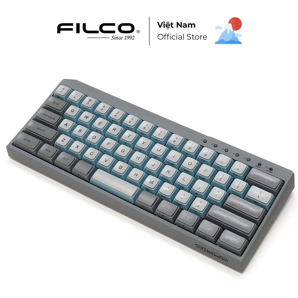 Ảnh Bàn phím cơ Bluetooth Filco Minila-R Convertible Sky Gray - Hàng Chính Hãng 3