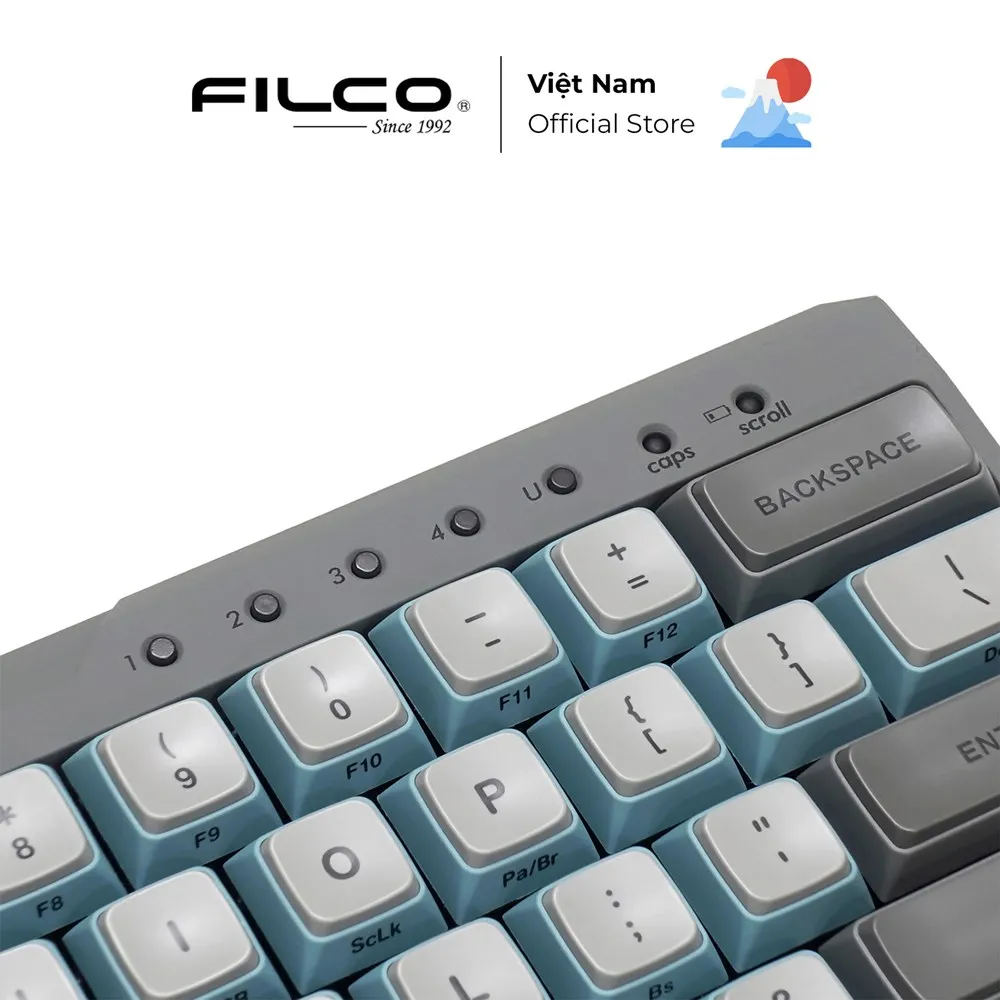 Ảnh Bàn phím cơ Bluetooth Filco Minila-R Convertible Sky Gray - Hàng Chính Hãng 4