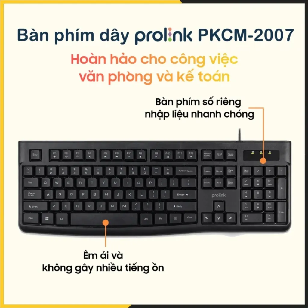 Ảnh Bàn Phím Có Dây Prolink PKCM-2007 - CHÍNH HÃNG STORE 4