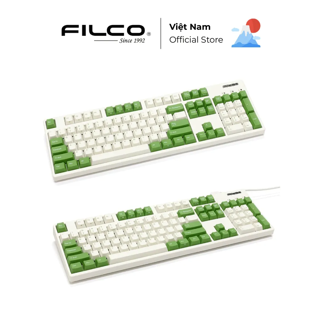 Ảnh Bàn phím cơ Filco Majestouch Convertible 3X Matcha - Fullsize - Hàng Chính Hãng 1