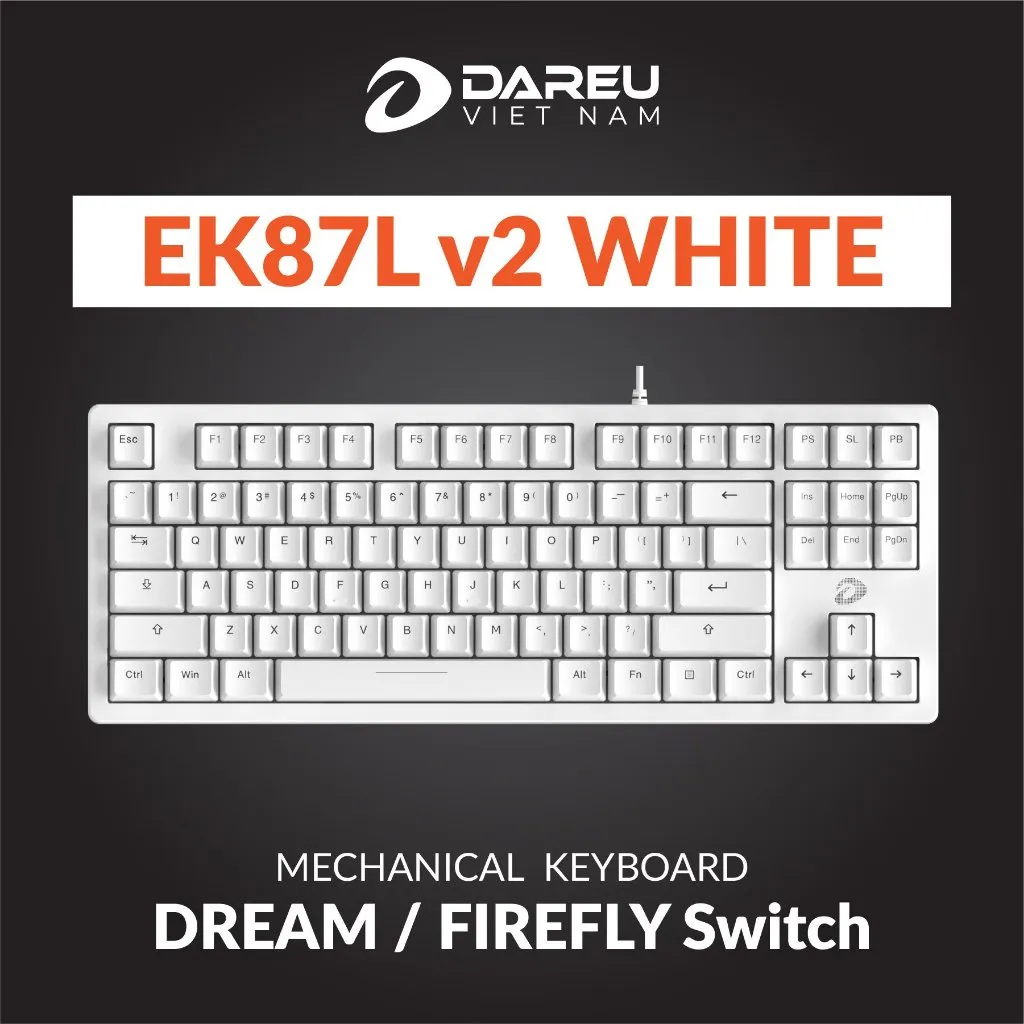 Ảnh Bàn phím cơ Gaming DAREU EK87 / EK87L - Black ( Blue/ Brown/ Red switch) 3