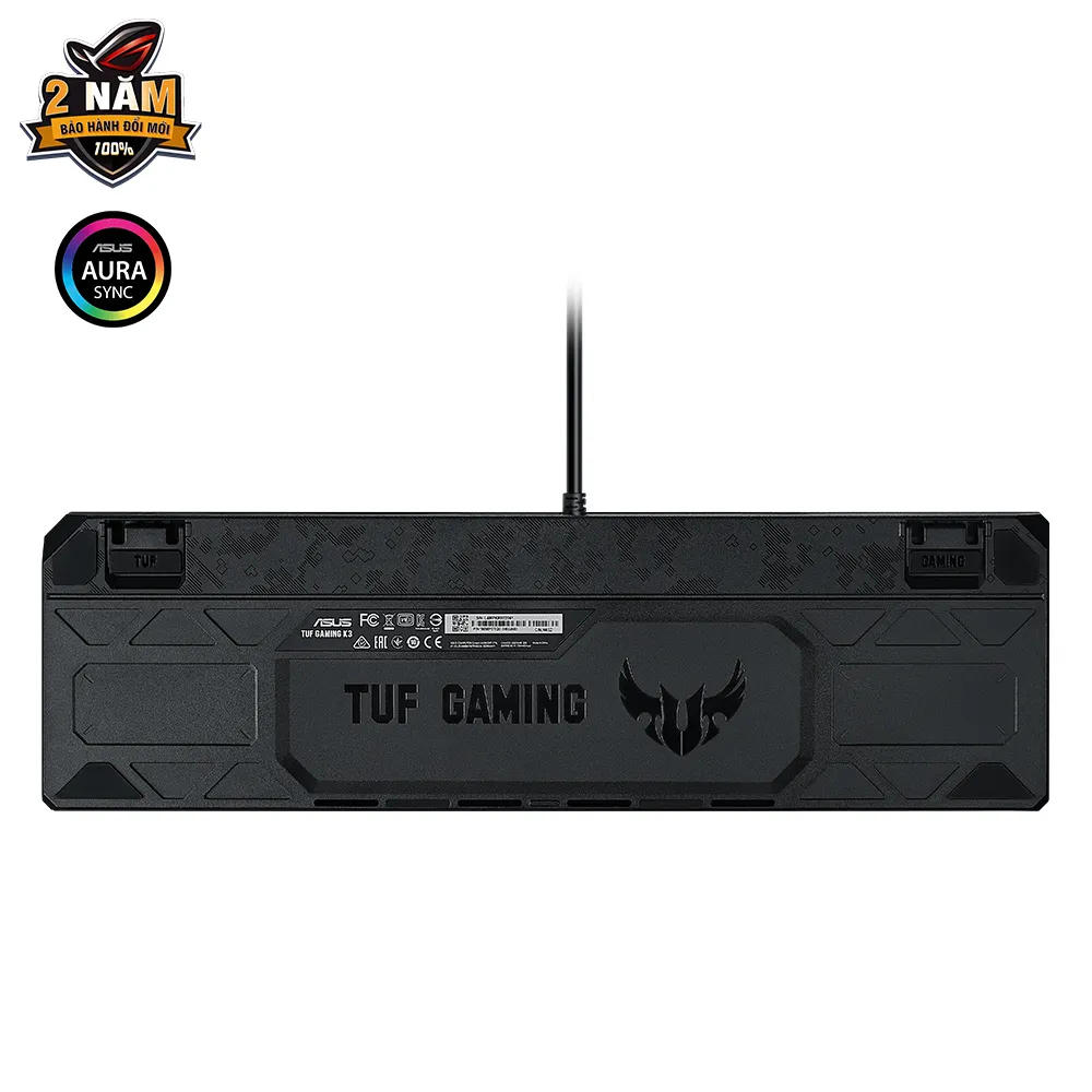 Ảnh Bàn phím cơ gaming TUF GAMING K3, an-ti ghosting 100%, N-key rollover, Aura Sync 3