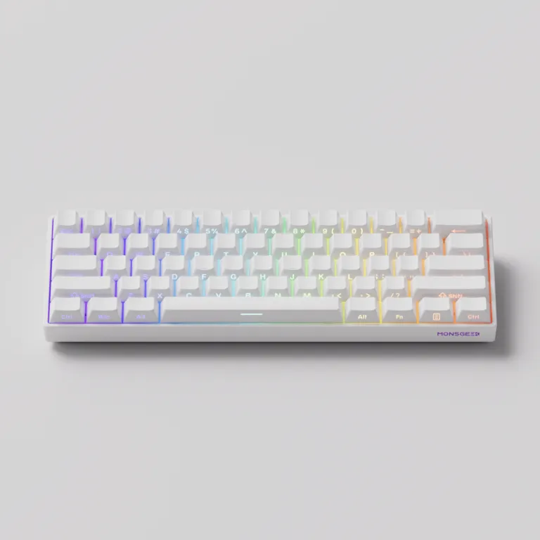 Ảnh Bàn phím cơ MonsGeek FUN60 Max SP White / Black Akko Glare Magnetic Switches 8K 1