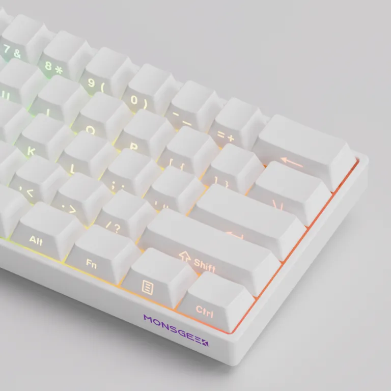 Ảnh Bàn phím cơ MonsGeek FUN60 Max SP White / Black Akko Glare Magnetic Switches 8K 4