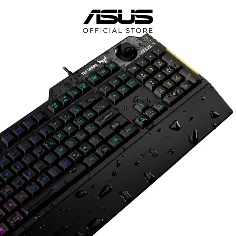 Ảnh Bàn phím cơ quang gaming TUF GAMING K1 90MP01X0-BKUA00 Aura Sync Đệm tay tháo rời Chống nước 300 ml 3