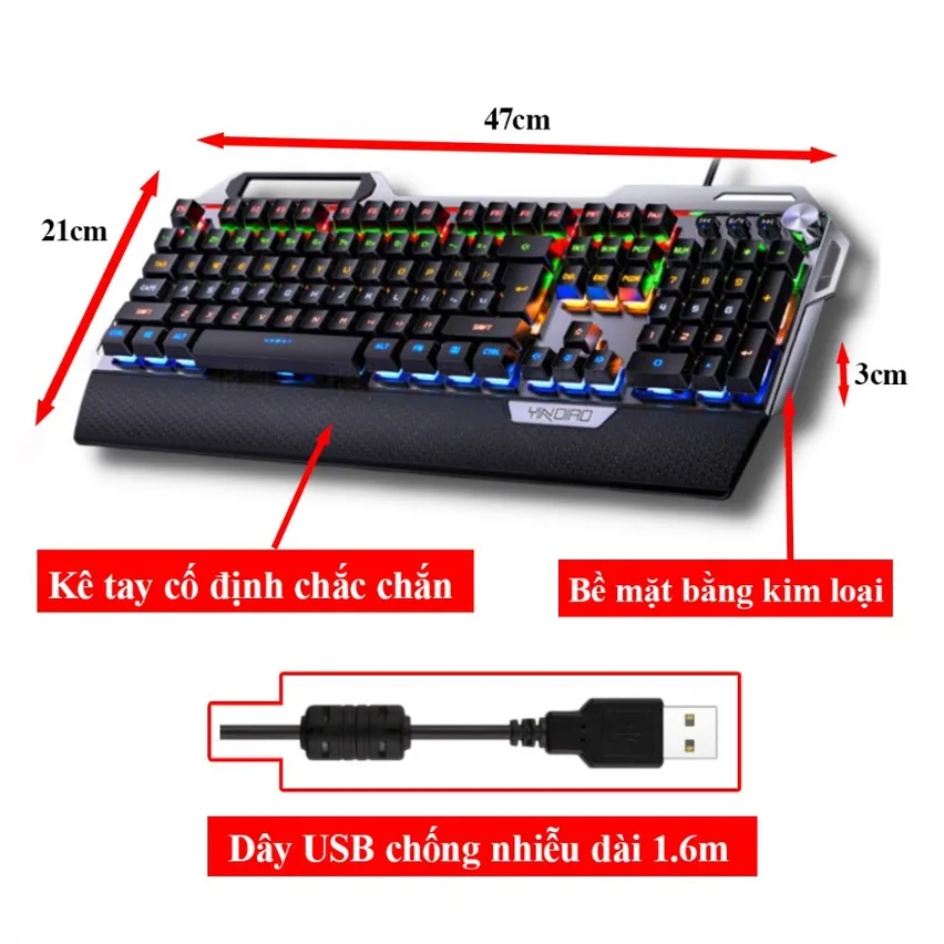 Ảnh Bàn phím cơ ZTU Smart K100 chơi game 104 phím có LED có kê tay chống mỏi, núm điều chỉnh âm thanh thuận tiện 1
