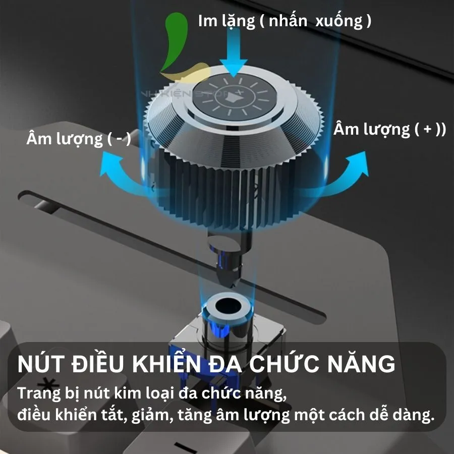 Ảnh Bàn phím gaming HOSAN XUNFOX K90 thiết kế 104 phím có đèn led cầu vồng màu kèm nút điều chỉnh âm lượng 4