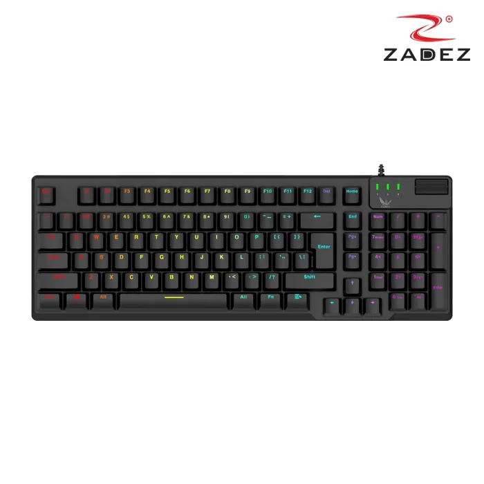 Ảnh Bàn Phím Gaming Zadez G-850K Gen 2, Switch Quang, LED RGB, Full Size, Gõ Êm, Bền Bỉ, Thiết Kế Game Thủ 2