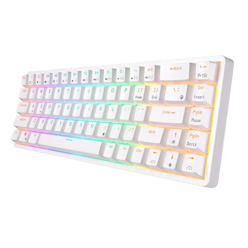 Ảnh Bàn phím không dây Mini cơ khí Royal Kludge RK837 RKG68 Bluetooth 2.4G Bàn phím 3 chế độ 68 phím có đèn nền RGB 60% RK G68 1