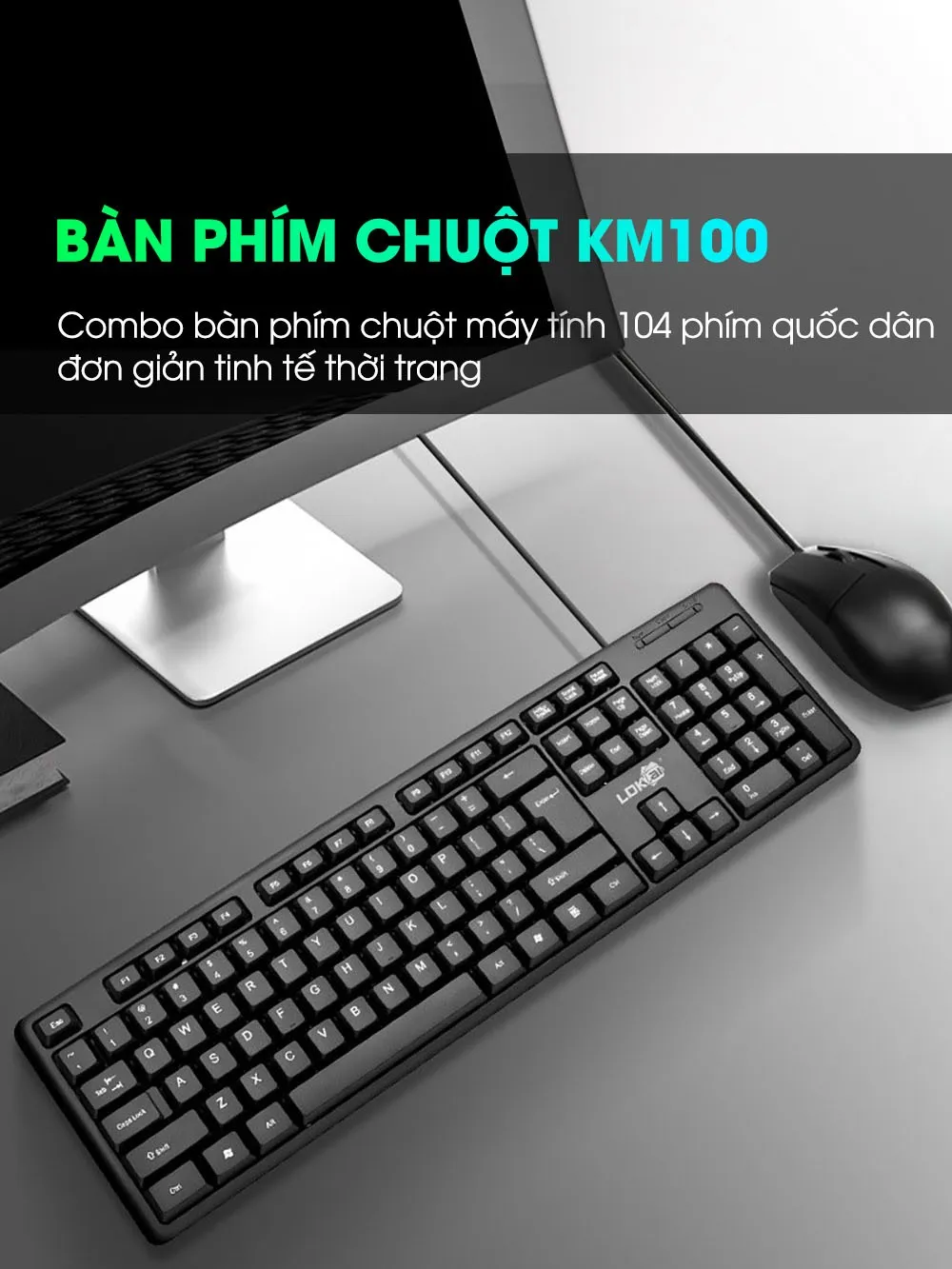Ảnh Bàn phím máy tính giá rẻ SIDOTECH KM10 có dây full size 104 key gõ phím nhanh chống nước tốt giả cơ gaming văn phòng 1