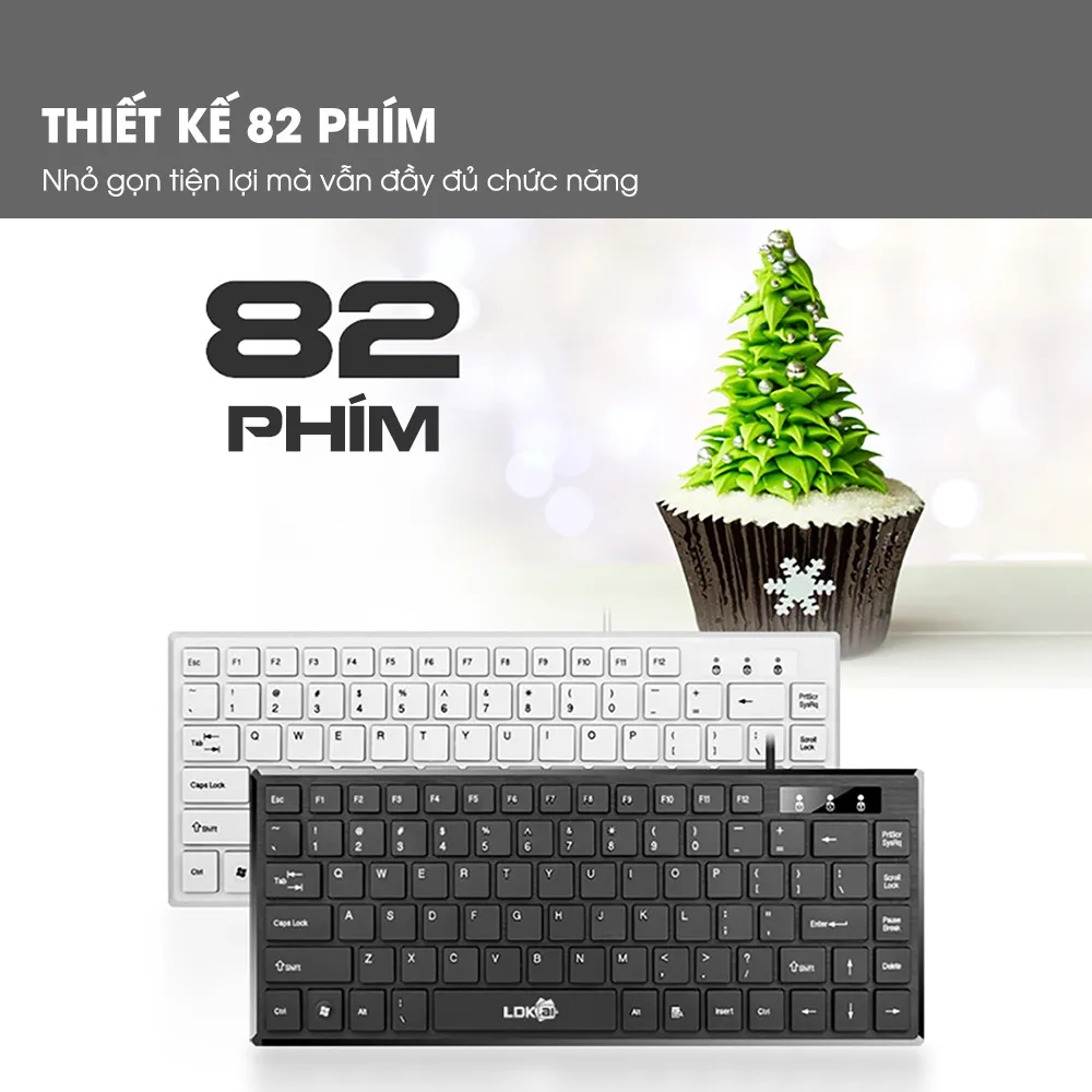 Ảnh Bàn phím máy tính mini có dây SIDOTECH XKB02 nhỏ gọn tinh tế 82 key cho laptop văn phòng học sinh sinh viên 3