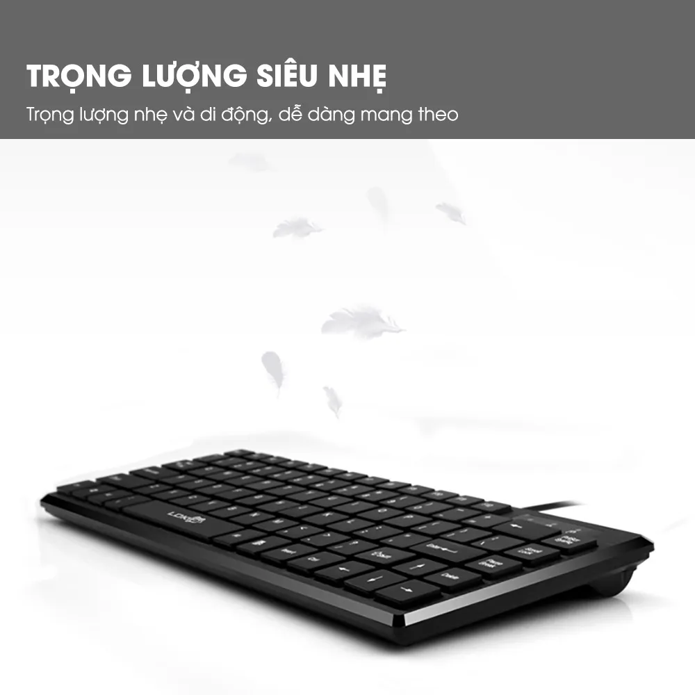Ảnh Bàn phím máy tính mini có dây SIDOTECH XKB02 nhỏ gọn tinh tế 82 key cho laptop văn phòng học sinh sinh viên 4