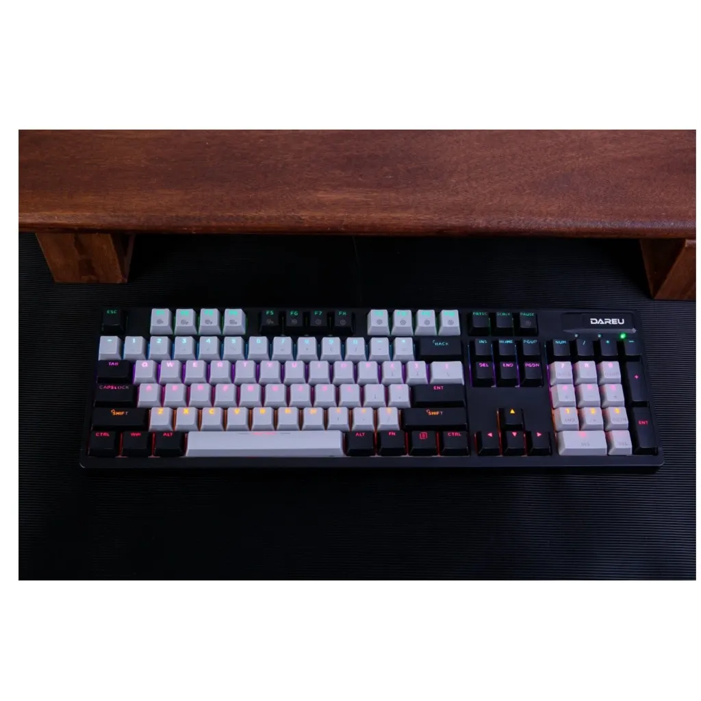 Ảnh Bàn phím quang cơ DAREU EK1280X BLACK-GREY (WATERPROOF, Optical switch, MULTI LED) 1