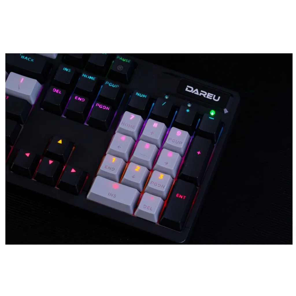 Ảnh Bàn phím quang cơ DAREU EK1280X BLACK-GREY (WATERPROOF, Optical switch, MULTI LED) 3