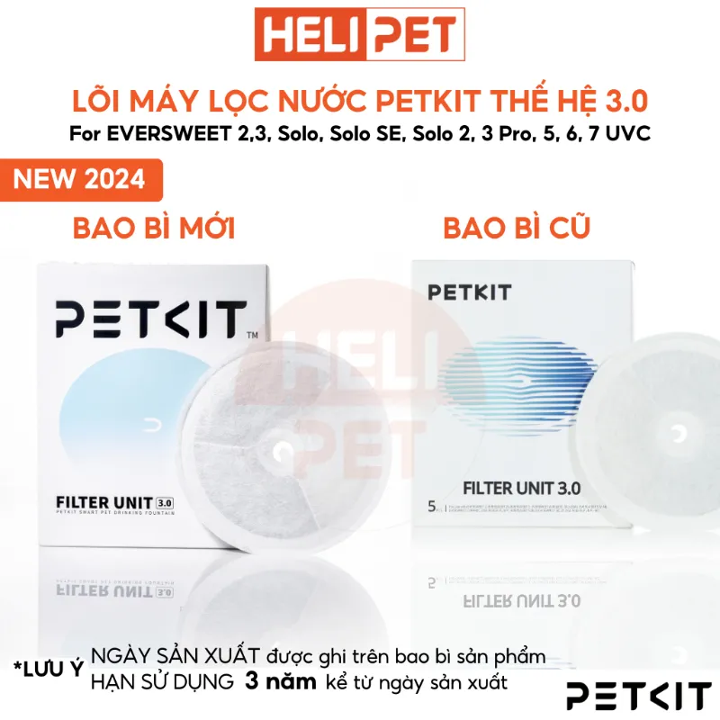 Ảnh [Bản Quốc Tế] Lõi Lọc Nước PETKIT Dùng Cho Eversweet Solo, Solo SE, 2, 3, 6,7 thế hệ 3.0 - HeLiPet 3
