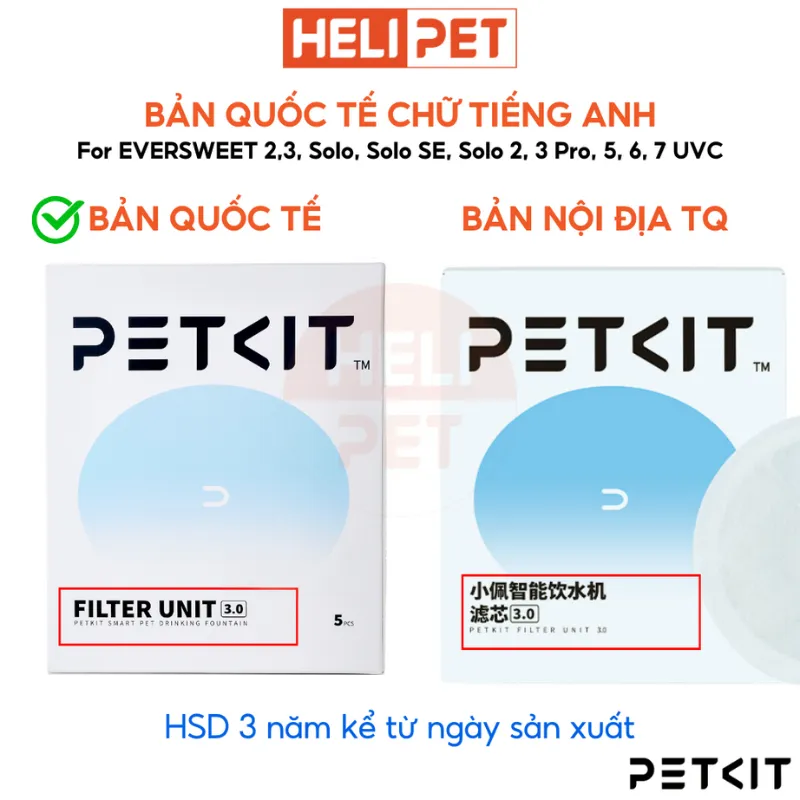 Ảnh [Bản Quốc Tế] Lõi Lọc Nước PETKIT Dùng Cho Eversweet Solo, Solo SE, 2, 3, 6,7 thế hệ 3.0 - HeLiPet 4