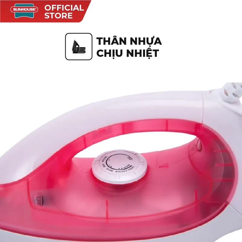 Ảnh Bàn ủi, bàn là khô SUNHOUSE SHD1072 - Thân nhựa chịu nhiệt - Đèn báo hoạt động - Bề mặt chống dính - Bảo hành 12 tháng 3