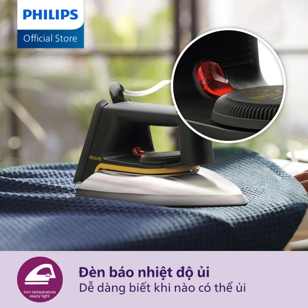 Ảnh Bàn ủi khô PHILIPS HD1172 /01 1000W - Hàng chính hãng 1