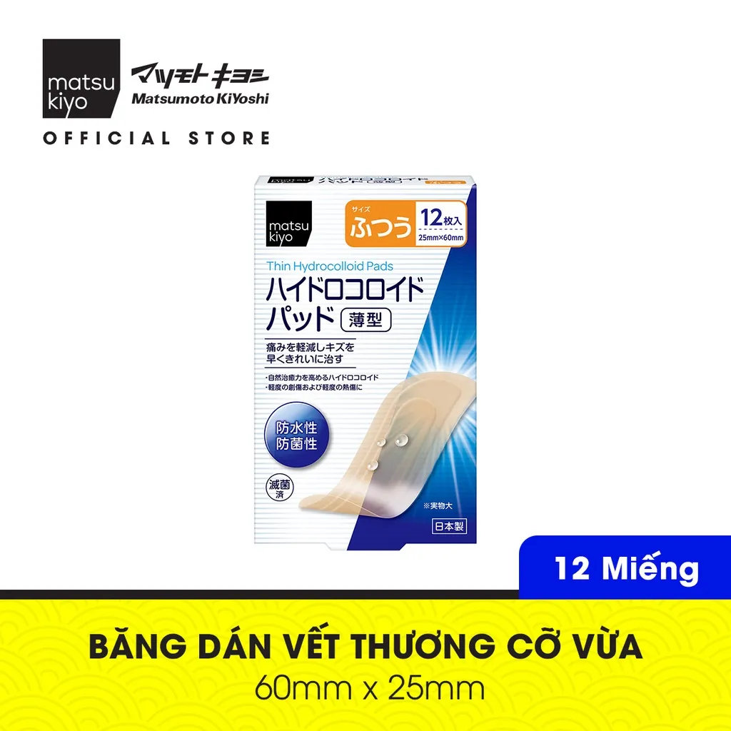 Ảnh Băng dán thúc đẩy quá trình chữa lành vết thương matsukiyo hydrocolloid 3 cỡ 4