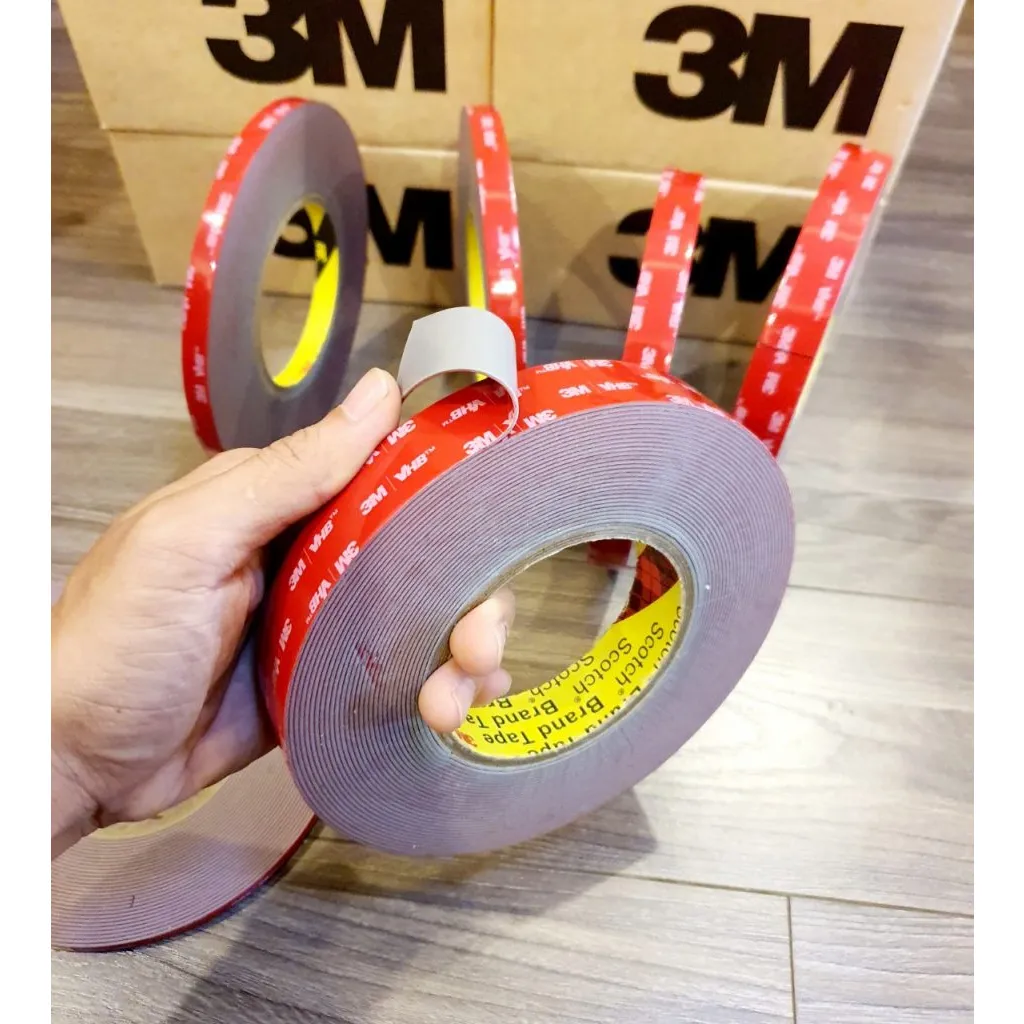 Ảnh Băng Keo 2 mặt cường lực 3M™ VHB GPL-110GF 1.1mm- màu xám-  Dán vè mưa,Logo, Đồ chơi xe, vật dụng gia đình... 3