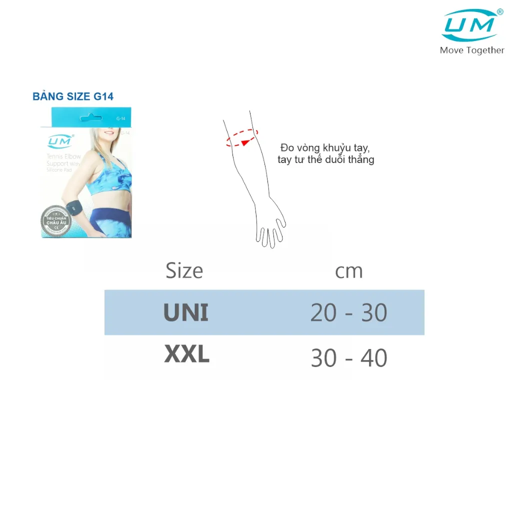 Ảnh Băng Khuỷu Tay Tennis G14 [United Medicare] [1 Cái]. Tiêu Chuẩn Châu Âu 1