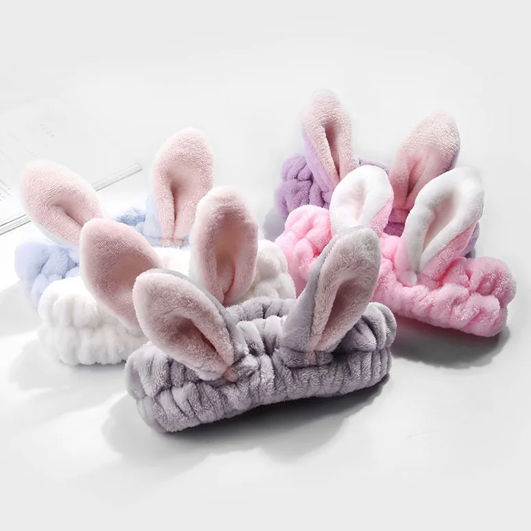 Ảnh Băng đô tóc rửa mặt trang điểm Laboon, bờm tóc chất liệu vải nhung co giãn mềm mịn 1