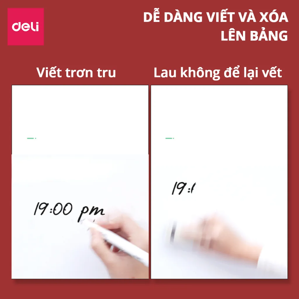 Ảnh Bảng Từ Trắng DELI Kích Thước 120x90 cm Bảng Mica Từ Tính Nam Châm Bảng Fooc Trắng, Móc Treo Tường 3