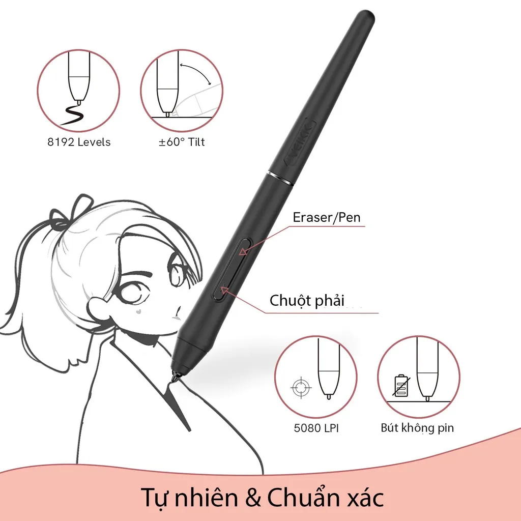 Ảnh Bảng Vẽ Cảm Ứng VEIKK VK640 Android Mặt Nhám Mô Phỏng Giấy Vẽ - Hàng Chính Hãng 3