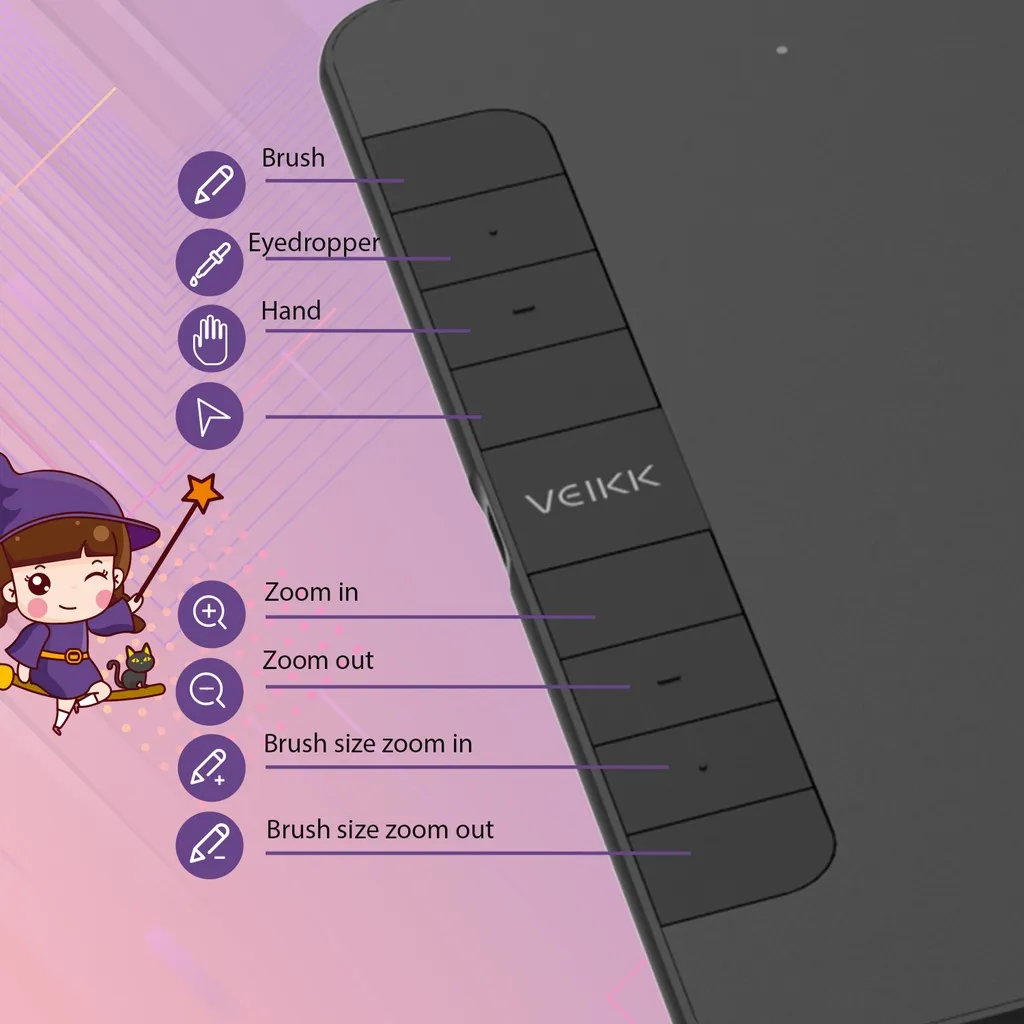 Ảnh Bảng Vẽ Điện Tử VEIKK VK1060 Android Cảm Ứng Nghiêng Mặt Nhám Mô Phỏng Giấy Vẽ - Hàng Chính Hãng 1