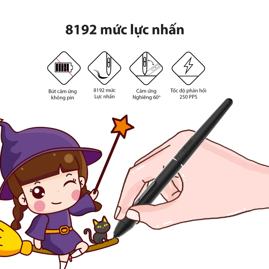 Ảnh Bảng Vẽ Điện Tử VEIKK VK1060 Android Cảm Ứng Nghiêng Mặt Nhám Mô Phỏng Giấy Vẽ - Hàng Chính Hãng 3