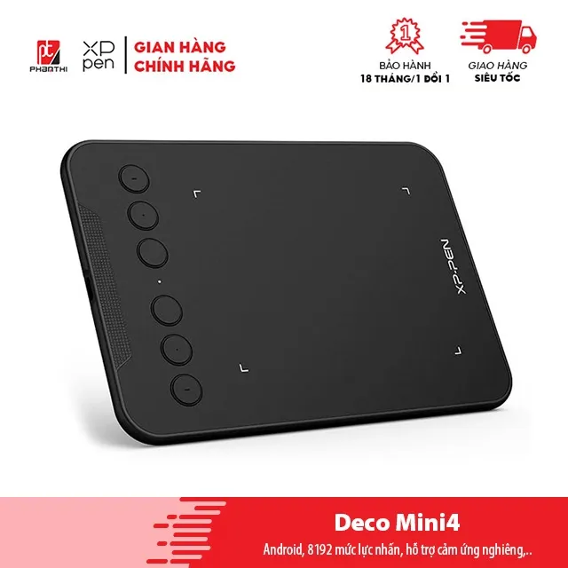 Ảnh Bảng Vẽ Điện Tử XP-PEN Deco Mini4 Android 8192 Mức Lực Nhấn 1