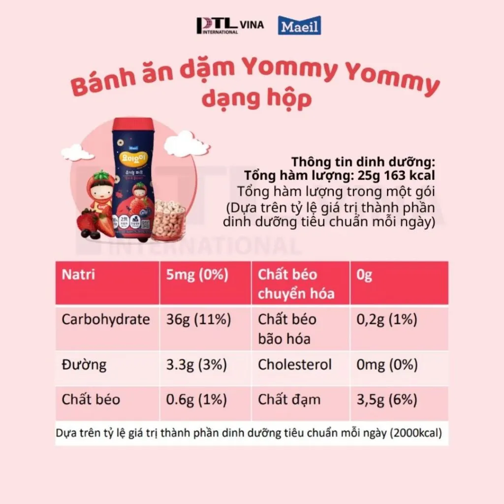 Ảnh Bánh ăn dặm hữu cơ MAEIL Yommy Yommy Hàn Quốc vị dâu tây việt quất, dễ tan và bổ sung canxi 4