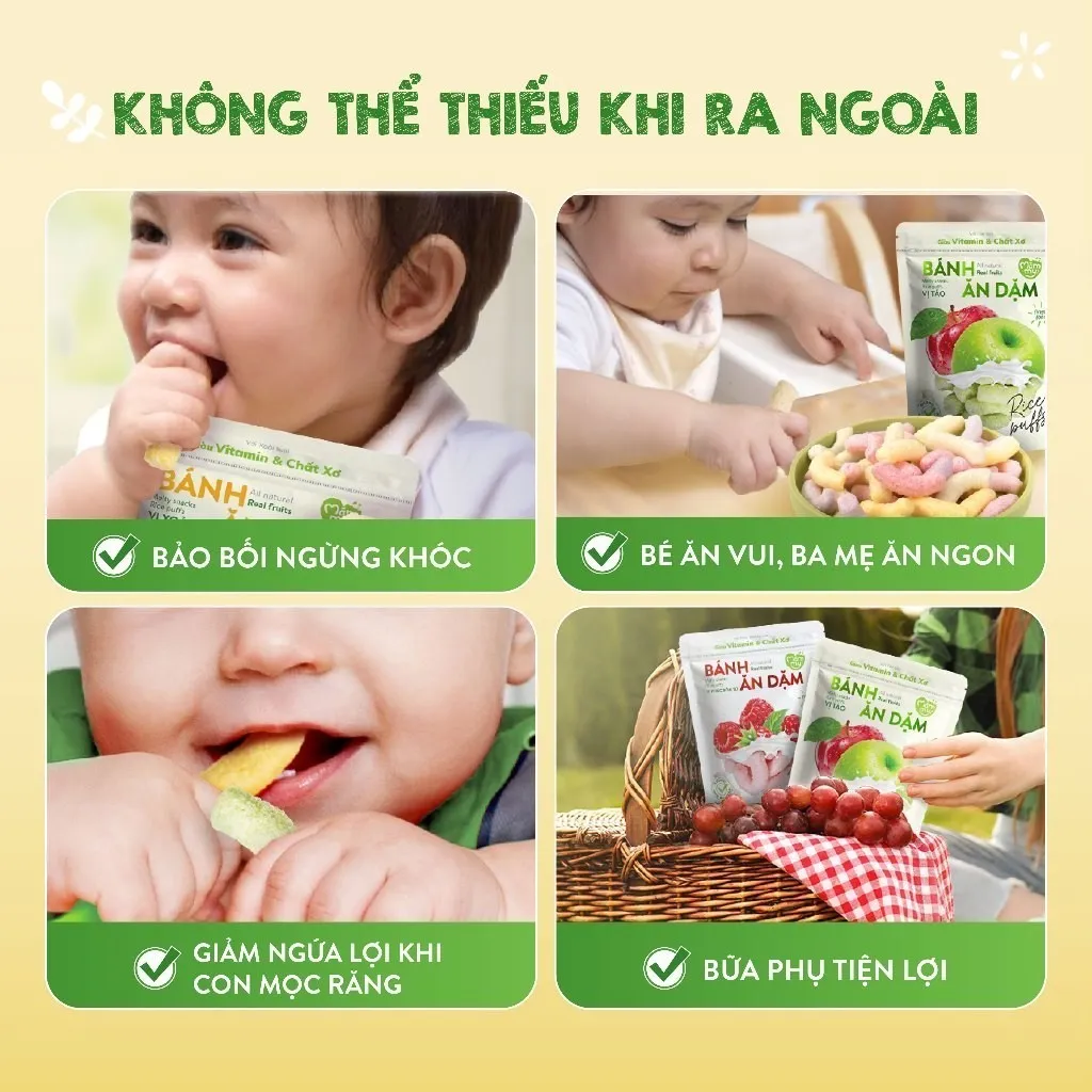 Ảnh Bánh ăn dặm Mămmy vị trái cây giàu vitamin và chất xơ thiết kế chống hóc, dạng que ngắn cho bé từ 6 tháng 4
