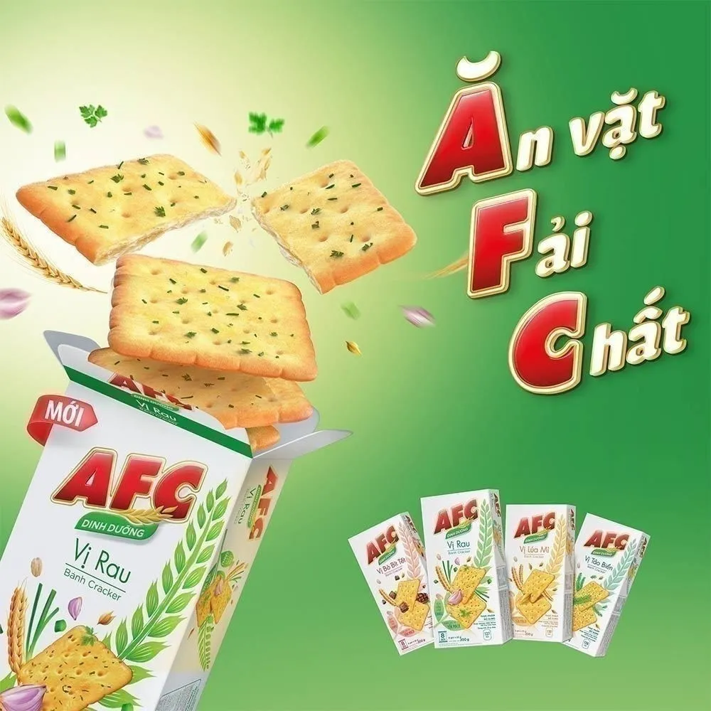 Ảnh Bánh Cracker Dinh Dưỡng AFC Vị Rau, Combo 2 Hộp X 172G 3