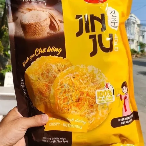Ảnh Bánh Gạo JINJU Chà Bông hương vị Hàn Quốc Richy 168g 3