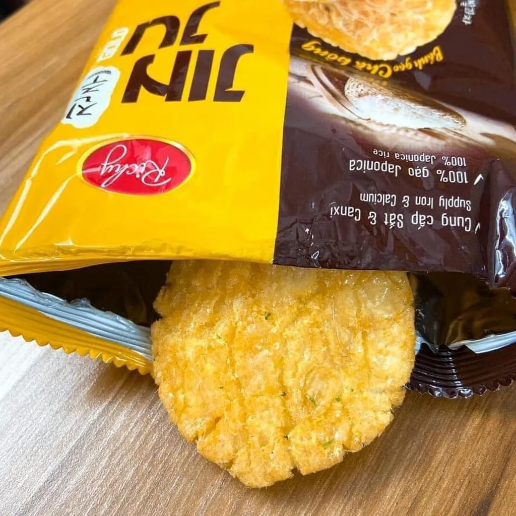 Ảnh Bánh Gạo JINJU Chà Bông hương vị Hàn Quốc Richy 168g 4