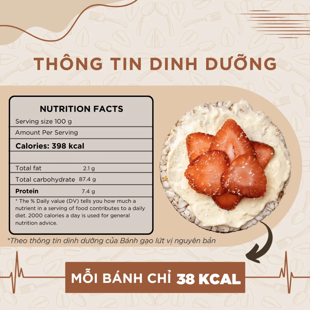 Ảnh Bánh gạo lứt GUfoods - Không chiên dầu, Không đường, Eat clean, Thực dưỡng, Ăn vặt healthy, Tập gym (170g/300g/510g/40g) 1